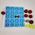 Miniatyrbillede 4 af 5: Sugerrør Dekoration Spænde Epoxy Resin Form Håndlavede Ornamenter Sil