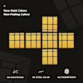 Miniatyrbilde 4 av 6: Magic Cube, Speilkube Speed Cube 3x3x3 Puslespill Speed Cube Voksen Gave til Barn, Gull