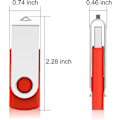 Miniatyrbilde 3 av 5: 10-pakning USB-minnepinner USB 2.0 minnepinne Bulk-pakke Roterbar minnepinne Sammenleggbar lagring Jump Drive Zip Drive 10 Pakke Rød