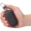 Miniatyrbillede 6 af 7: Bilnøgle Etui, Smart Nøgleholder Beskyttelse PU Læder Bilnøgle Kæde taske Bil Smart Nøglering Møntholder Auto Fjernbetjening Nøglering Pung (Brun)