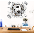 Miniatyrbild 3 av 6: 3D Fotboll Dekaler, Fotboll Väggdekaler för Sovrum, 3D Väggkonst Vinyldekaler för Pojkar Sovrum Lekrum Vardagsrum, 50 x 40 cm