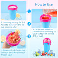 Pikkukuva 3 / 7: Slushy Maker -muki, DIY Purista Jäämuki 500 ml, 2 in 1 Pilli ja Lusikka, Maaginen Jäädytysmuki Jäämuki Jäädytettyjen Hedelmäsmoothieiden ja Pirtelöiden Valmistukseen