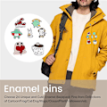 Miniatyrbild 4 av 5: 24-pack Söta Emaljryggsäcksnålar, Emaljnålar Bulk Set Cool Men