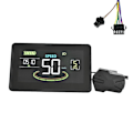Miniatyrbild 1 av 5: H6c Elektrisk Cykel LCD Display Mätare 24v-60v E Scooter LCD Panel