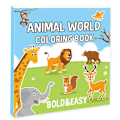 Miniatyrbillede 1 af 7: En malebog for voksne og teenagere, med super søde billeder og simple og afslappende mønstre, velegnet som en afslappende bog om dyreverdenen Animal World