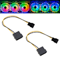 Pikkukuva 2 / 5: 4-nastainen Molex/IDE - 3-nastainen CPU/kotelo/tuulettimen virtaliitin