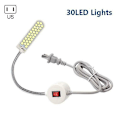 Miniatyrbild 3 av 5: 2 st 2W 30 LED-lampor för symaskin med fast bas, flexibel magnetisk slang, svanhals för hushåll