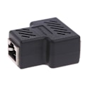 Miniatyrbilde 5 av 5: 1 til 2 veis LAN Ethernet Nettverkskabel Rj45 Hunn Splitter Kobling