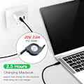 Miniatyrbild 2 av 5: PD 60W USB-C Datakabel, Snabb laddningskabel för bärbar dator med Typ C