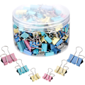 Miniatyrbillede 1 af 5: 150 stk. Papirclips Assorterede Størrelser Pastel Papirklemmer Clips Store Medium Små Clips Kontorartikler