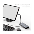 Miniatyrbild 4 av 5: 11-i-1 USB-C-docka, USB-hubb 3.0, splitter, multiportadapter, 4K-kompatibel, RJ45, SD/TF, VGA, PD, ljud