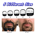 Miniatyrbillede 3 af 5: Beard Styler Wasp Skægplejeværktøj Skægstyling Skabelon til Mænd Styling Design 5 Dele/Sæt sort black