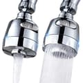360° Kranmunstycke med Dusch - Adapter för Köksblandare silver 1 st