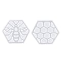 Miniatyrbillede 1 af 5: Epoxy Coaster Form Bi Honningkage Form DIY Agat Coaster Måtte Hjem