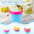 Miniatyrbillede 5 af 7: Slushy Maker Kop, DIY Klem Isterning Kop 500 ml, 2 i 1 Sugerør og Ske, Magisk Fryse Kop Iskop til Fremstilling af Frosne Frugt Smoothies og Milkshakes
