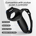 Miniatyrbillede 2 af 5: Design Cover til Oculus Quest 2 Controller Grips, Silikone Anti-Kast Grips Cover med Justerbare Knuckle Straps, Beskyttelse til Meta/Oculus Quest 2 A