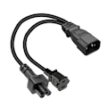 Miniatyrbillede 5 af 5: 3-benet C14 til C5+1-15r Konnektor Adapterledning Han til Hun Co