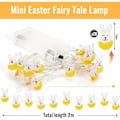 Miniatyrbild 2 av 7: Påskhare Form Ljusslinga 220cm Mini LED Batteridriven Påsk LED Påskdekorationer Hare