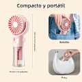 Miniatyrbilde 6 av 7: Bærbar Vifte med Luftfukter Mini Håndholdt USB Oppladbar med Vannspray Tåkefifte Kun Kjøling Fire Hastigheter Rosa Pink
