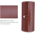 Miniatyrbild 4 av 7: Resväska för klockor, klocklåda för män, 3 fack bärbar resväska för klockor Cylinder Roll Holder Armbandsklocka Smycken Displa(Brun) Brown