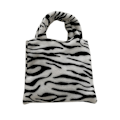 Miniatyrbillede 1 af 5: Dame Ko Mønster Håndtaske Plys Zebra Stribede Tasker Leopard Print