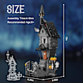 Miniatyrbilde 3 av 6: Halloween Hus Byggeklosser Sett Jack Skellington Hus Modell Mareritt Natten Før Jul Kreativ Scene Utstilling for Gutter Jenter Gaver