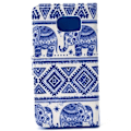 Pikkukuva 2 / 4: Plånboksfodral Samsung Galaxy S6 Edge  Indiskt / Elefanter