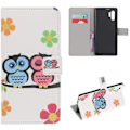 Pikkukuva 1 / 6: Plånboksfodral Samsung Galaxy Note 10 Plus - Ugglor & Blommor