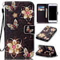 Miniatyrbild 1 av 8: Plånboksfodral Apple iPhone 8 Plus – Blommor i Guld