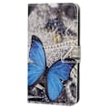 Pikkukuva 4 / 5: Lompakkokotelo iPhone 13 Pro - Sininen Perhonen
