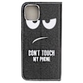 Pikkukuva 3 / 4: Lompakkokotelo iPhone 12 Mini - Don’t Touch My Phone