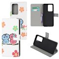 Pikkukuva 1 / 6: Lompakkokotelo Samsung Galaxy A52 / A52s - Pöllöt & Kukat