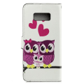Pikkukuva 3 / 4: Plånboksfodral Samsung Galaxy S10e - Ugglor & Hjärtan