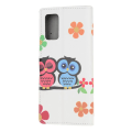 Pikkukuva 2 / 5: Plånboksfodral Xiaomi Mi 11i - Ugglor & Blommor
