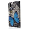 Pikkukuva 3 / 7: Plånboksfodral Huawei P20 Lite - Blå Fjäril