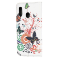 Pikkukuva 3 / 6: Lompakkokotelo Samsung Galaxy A20e - Valkoinen Perhosilla