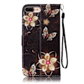 Miniatyrbild 8 av 8: Plånboksfodral Apple iPhone 8 Plus – Blommor i Guld