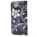 Pikkukuva 6 / 8: Plånboksfodral Samsung Xcover 3 (SM-G388F) - Svart med Blommor