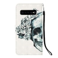 Pikkukuva 3 / 6: Plånboksfodral Samsung Galaxy S10 Plus – Döskalle / Rosor