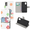 Pikkukuva 1 / 6: Lompakkokotelo Samsung Galaxy A41 - Pöllöt & Kukat