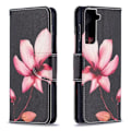 Pikkukuva 4 / 4: Lompakkokotelo Samsung Galaxy S22 Plus - Vaaleanpunainen Kukka