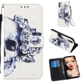Pikkukuva 1 / 4: Plånboksfodral Apple iPhone 11 – Döskalle / Rosor