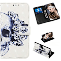 Pikkukuva 1 / 4: Plånboksfodral Samsung Galaxy A80 – Döskalle / Rosor