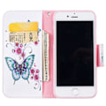 Pikkukuva 6 / 6: Plånboksfodral Apple iPhone SE (2020) - Fjärilar och Blommor