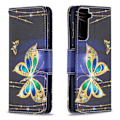 Pikkukuva 4 / 4: Lompakkokotelo Samsung Galaxy S22 Plus - Kultainen Perhonen