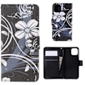 Pikkukuva 1 / 5: Plånboksfodral Apple iPhone 11 Pro Max - Svart med Blommor