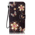 Miniatyrbild 7 av 8: Plånboksfodral Apple iPhone 8 Plus – Blommor i Guld