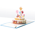 Pikkukuva 1 / 5: #Syntymäpäiväkortti, 3D Syntymäkakkukortti, Pop-up Tervehdyskortti F#