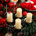 Miniatyrbild 1 av 5: #8 stycken 6 cm/ 2,4 tum metallplatta ljusstakar adventsljusstake#