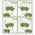Miniatyrbillede 4 af 5: #Sød Frø Nyhedstegning Dyr Sove Søvnmaske Øjenmaske C#
